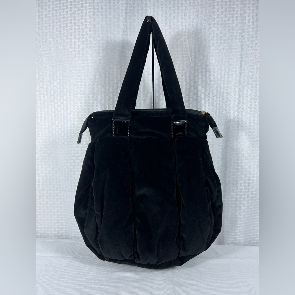 See by Chloé Black Velvet Tote Bag with Butterfly Charm & Dust Bag - Picture 2 of 12